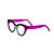 Armação para óculos de Grau Gustavo Eyewear G65 5. Cor: Violeta translúcido, preto e acqua. Haste violeta. - Imagem 3