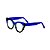 Armação para óculos de Grau Gustavo Eyewear G65 7. Cor: Azul, acqua e verde translúcido. Haste azul. - Imagem 3