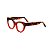 Armação para óculos de Grau Gustavo Eyewear G65 10. Cor: Marrom e vermelho translúcido. Haste animal print. - Imagem 3