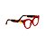 Armação para óculos de Grau Gustavo Eyewear G65 11. Cor: Vermelho opaco. Haste animal print. - Imagem 2