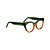 Armação para óculos de Grau Gustavo Eyewear G65 16. Cor: Verde e guaraná translúcido. Haste verde. - Imagem 2
