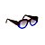 Óculos de Grau Gustavo Eyewear G60 5. Cor: Marrom e azul translúcido. Haste marrom. Lentes marrom. - Imagem 2