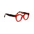 Armação para óculos de Grau Gustavo Eyewear G56 9. Cor: Vermelho translúcido. Haste animal print. - Imagem 2