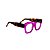 Armação para óculos de Grau Gustavo Eyewear G58 6. Cor: Violeta translúcido. Haste animal print. - Imagem 2