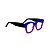 Armação para óculos de Grau Gustavo Eyewear G58 7. Cor: Azul e violeta opaco. Haste preta. - Imagem 2