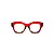Armação para óculos de Grau Gustavo Eyewear G58 14. Cor: Vermelho e marrom translúcido. Haste marrom. - Imagem 1