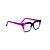 Armação para óculos de Grau Gustavo Eyewear G49 2. Cor: Violeta, preto e azul translúcido. Haste violeta. - Imagem 2