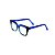 Armação para óculos de Grau Gustavo Eyewear G49 7. Cor: Azul, preto e acqua translúcido. Haste azul. - Imagem 3