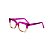 Armação para óculos de Grau Gustavo Eyewear G49 9. Cor: Violeta e âmbar translúcido. Haste violeta. - Imagem 3
