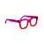 Armação para óculos de Grau Gustavo Eyewear G57 12. Cor: Vermelho e violeta translúcido. Haste violeta. - Imagem 2