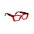 Armação para óculos de Grau Gustavo Eyewear G81 6. Cor: Vermelho translúcido. Haste animal print. - Imagem 2
