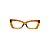 Armação para óculos de Grau Gustavo Eyewear G81 7. Cor: Âmbar. Haste animal print. - Imagem 1