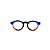 Armação para óculos de Grau Gustavo Eyewear G29 18. Cor: Preto, azul, fumê e vermelho translúcido. Modelo masculino. Haste azul. - Imagem 1