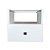 Mesa de Cabeceira Suspensa com gaveta e prateleira de vidro MDF Branco - Imagem 7