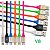 Cabo V8 Dados Silicone Colorido 1m - Imagem 1