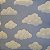 Jacquard Estampado Nuvens Fundo Azul 2,80mt de Largura - Imagem 1
