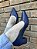 Sapato Scarpin Liso Azul Marinho Salto Baixo - Imagem 1