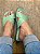 Chinelo Rasteira Cruzado Liso Verde Menta - Imagem 4