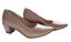 Scarpin Nude Croco Salto Baixo - Imagem 4