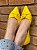 Sapatilha Comfort Bico Fino Cruzada Amarela - Imagem 1