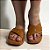 Chinelo Flat Cruzado Ilhós Caramelo - Imagem 1