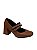 Scarpin Mary Jane Fivela Dupla Caramelo - Imagem 3