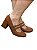Scarpin Mary Jane Fivela Dupla Caramelo - Imagem 1
