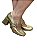 Scarpin Mary Jane Fivela Dupla Dourado light - Imagem 1