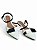 Sapatilha  SLINGBACK  Cruella Branco/Preto - Imagem 3