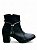 Bota Salto Bloco Strass Preta - Imagem 4