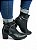 Bota Salto Bloco Strass Preta - Imagem 3