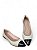 Sapatilha Lux Glitter Creme Ponteira Preta - Imagem 4
