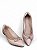 Sapatilha Bico Fino Glamour Nude Laço Strass - Imagem 5