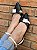 Sapatilha Bico Fino Cruella Slingback Preta e Branca - Imagem 2