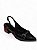 Scarpin Slingback Preto Fivela Salto Grosso - Imagem 3