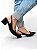 Scarpin Slingback Preto Fivela Salto Grosso - Imagem 2