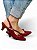 Scarpin Slingback Salto Fino Vermelho - Imagem 1