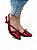 Scarpin Slingback Salto Fino Vermelho - Imagem 3