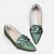 Slipper Bico Fino Verde Fivela - Imagem 2