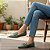 Slipper Bico Fino Verde Fivela - Imagem 1