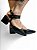 Scarpin Fivela Salto Bloco Preto - Imagem 2