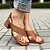 Sandália Salto Bloco Elegance Caramelo - Imagem 3