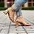 Sandália Salto Bloco Traseiro Miami Rose Gold Strass - Imagem 2