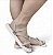 Sandália Flat 2 em 1 Pedraria Off-White - Imagem 1