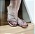 Chinelo Rasteira Paris Pedraria Rosê Gold - Imagem 1