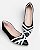 Sapatilha Bico Fino Preta tiras off-white - Imagem 3