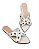 Chinelo Rasteira Bico Folha Spike Off White - Imagem 1