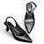 Sapato Scarpin Slingback Salto Taça Liso Preto - Imagem 1