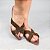 Chinelo Rasteira Bico Folha Granulado Café - Imagem 1