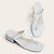 Tamanco Salto Bloco Croco Off-White - Imagem 1